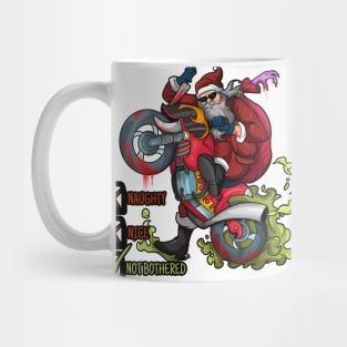 Naughty Santa Motorbike Rider Mug